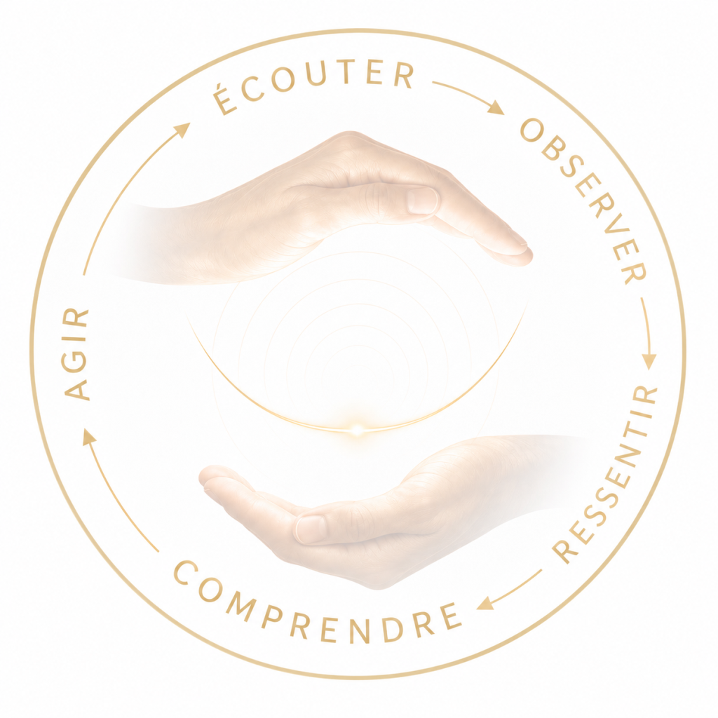 Cycle du Structurel Ressenti : écouter, observer, ressentir, comprendre, agir